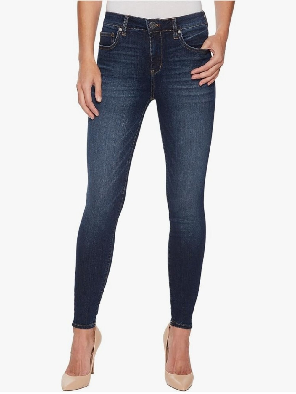 NWT Kut From The Kloth High-Rise Dark Blue Toothpick Skinny Jeans Womens Size 8